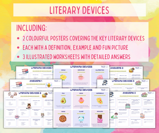 Literary Devices Posters and Worksheets