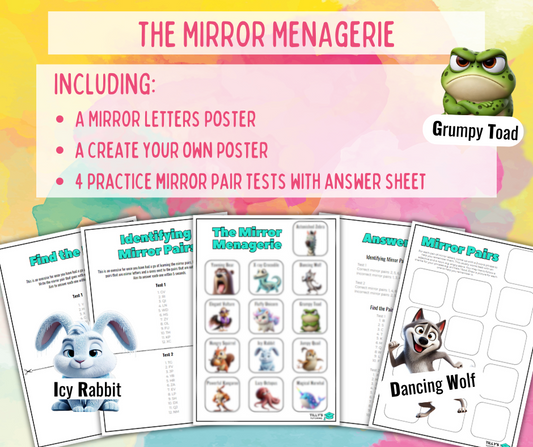 Mirror Letters Poster and Worksheet