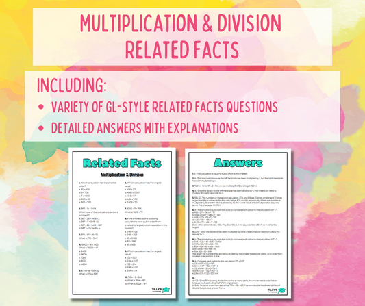 Multiplication and Division Related Facts